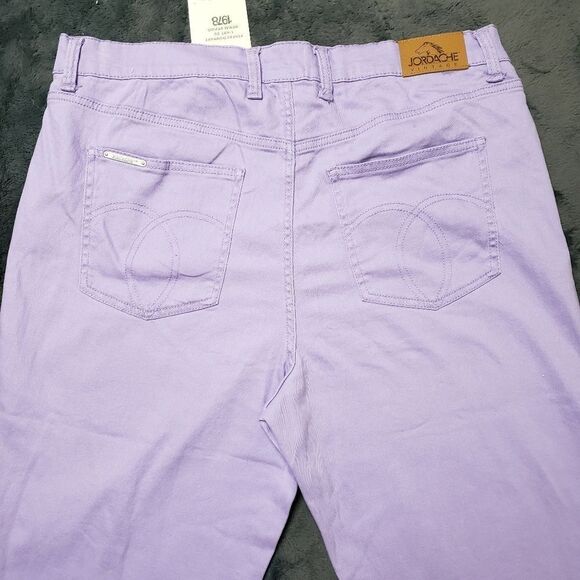 NWT Jordache Women's High Rise Straight Leg Purple / Mauve Wash Jeans, size 16 - Picture 14 of 15